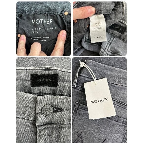 ✨ Mother “The Looker Ankle Fray” Jeans – Burning Out Lanterns (Size 30) NWT ✨ - Picture 11 of 13